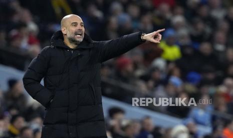 Pelatih Manchester City Pep Guardiola.