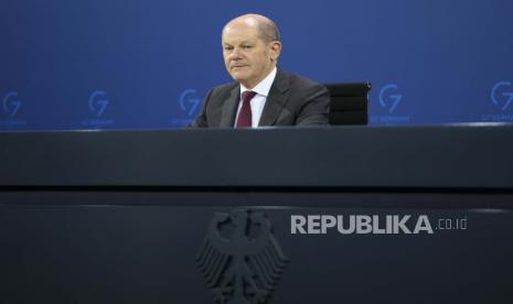  Kanselir Olaf Scholz  mengatakan Rusia tidak akan memenangi perang di Ukraina. Ilustrasi.