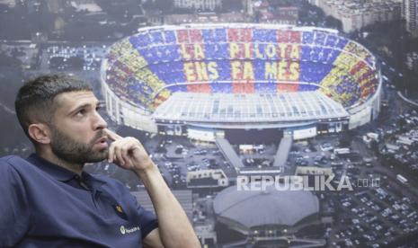 Jordi Alba yang kemungkinan gabung dengan mantan rekannya di Barcelona, Lionel Messi dan Sergio Busquets, untuk membela Inter Miami pada musim 2023/2024.