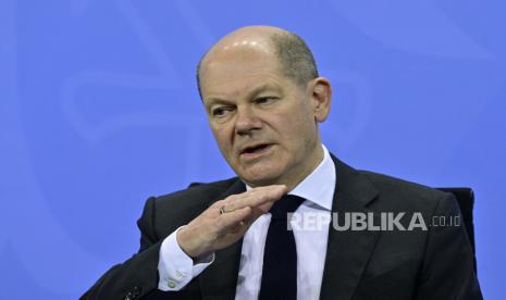 Kanselir Jerman Olaf Scholz. Selain Rusia, Biden dan Scholz membahas pandemi Covid-19 dan isu-isu lainnya. Ilustrasi.