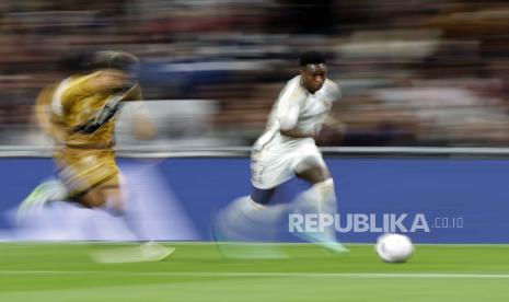 Pemain Real Madrid Vinicius Junior. 