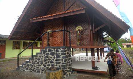 Lumbung pangan tradisional Mataraman di Bambanglipuro, Bantul, Yogyakarta. 