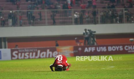 Timnas U22 Sering Selebrasi Sujud Syukur, Bolehkah Bila tak Wudhu? Foto:   PenyerangTimnas Indonesia (ilustrasi).