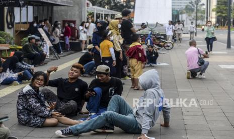 Ilustrasi. Satpol PP Jakarta Pusat menempatkan enam posko seiring dengan kelompok remaja Sudirman, Citayam, Bojonggede, dan Depok (SCBD) yang nongkrong di Dukuh Atas dan Sudirman.