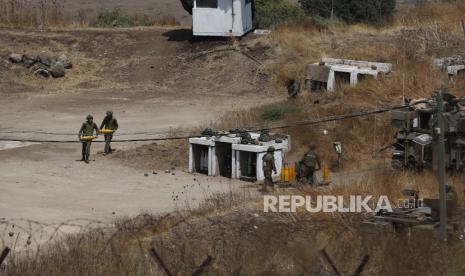 Tentara Israel di daerah perbatasan, (ilustrasi).