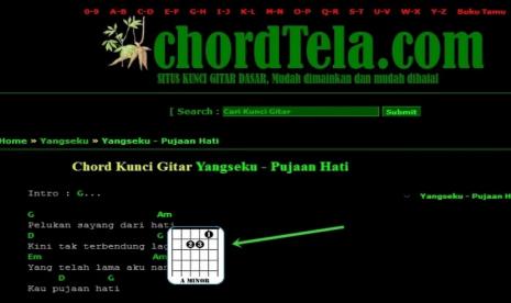 ChrodTela, Tempat Berbagai Kunci Gitar Lagu