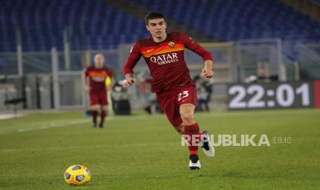 Pemain belakang AS Roma Gianluca Mancini.