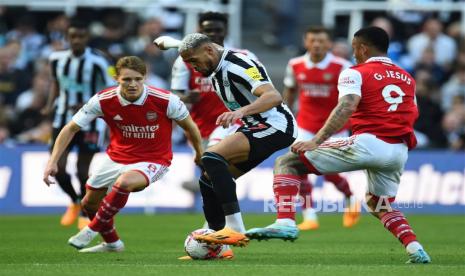 Laga Arsenal vs Newcastle United di Liga Primer Inggris.