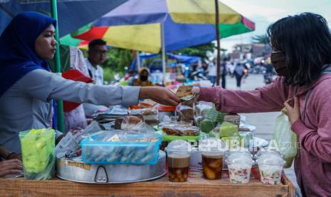 Ilustrasi festival kuliner di Pasar Wadai Banjarmasin.