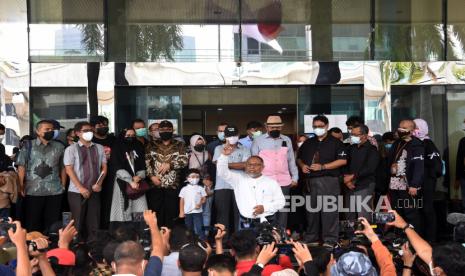 Pelepasan 57 pegawai KPK yang tidak lolos tes wawasan kebangsaan (TWK) di Gedung ACLC KPK, Jakarta Selatan, Kamis (30/9/2021).