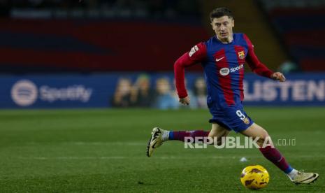 Penyerang Barcelona Robert Lewandowski.