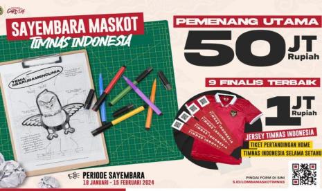 Yuk, Ikut Sayembara Desain Maskot Timnas Indonesia Berhadiah Rp 50 Juta