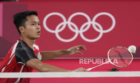 Pebulu tangkis tunggal putra Indonesia Anthony Sinisuka Ginting.