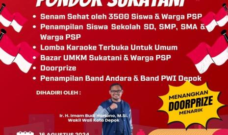 PWI Dukung Gebyar Kemerdekaan Warga Pondok Sukatani dan SMAN 4 Depok, Sekolah Sehat, Siswa Juara 