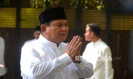 Menteri Pertahanan sekaligus Ketum Gerindra, Prabowo Subianto. Pengamat politik sebut pencapresan Ganjar Pranowo buat posisi Gerindra menjadi lemah.