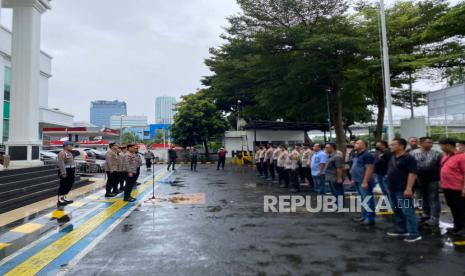 Wakapolres Metro Jakarta Barat AKBP Sarly Sollu dan Kabag Ops Polres Metro Jakarta Barat Kompol Reza Ma