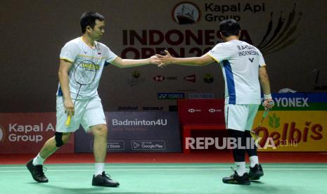 Pebulu tangkis ganda putra Indonesia Mohammad Ahsan dan Hendra Setiawan. 