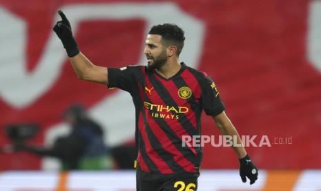 Mantan gelandang Manchester City, Riyad Mahrez, yang kini memperkuat klub Arab Saudi, Al Ahli. 