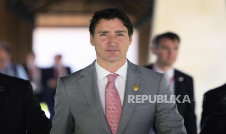  Perdana Menteri Kanada Justin Trudeau tiba menjelang pertemuan darurat para pemimpin di KTT G20 di Nusa Dua, Bali, Indonesia Selasa, 16 November 2022, menyusul ledakan rudal di Polandia.