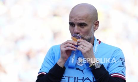 Pelatih kepala Manchester City Pep Guardiola 