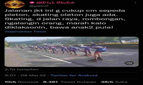 Wagub DKI akan Tindak Lanjuti Klub Sepatu Roda yang Videonya Viral di Twitter