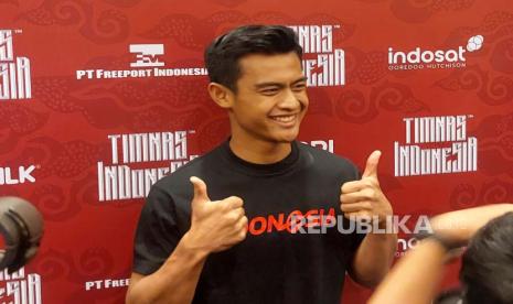 Pemain timnas Indonesia, Pratama Arhan di Jakarta, Selasa (19/3/2024). 