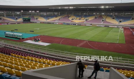 Stadion Kanjuruhan, Malang, Jatim. Polisi mendalami kasus pembongkaran aset fasilitas di Stadion Kanjuruhan.