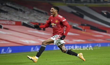 Marcus Rashford jadi aktor kemenangan Manchester United setelah mencetak gol ke gawang Wolverhampton Wanderers.