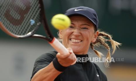 Petenis Belarusia Victoria Azarenka. Federasi Tenis Belarusia menyebut larangan tampil di Wimbledon akan picu kebencian. Ilustrasi.