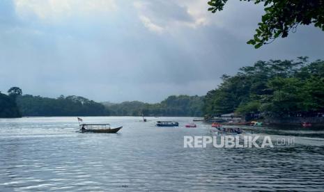 Objek wisata Situ Gede, Kota Tasikmalaya, Jawa Barat, Senin (24/4/2023).