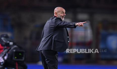 Pelatih AC Milan, Stefano Pioli. Pioli, pun mengakui, buruknya penyelesaian akhir inilah yang menjadi salah satu alasan kegagalan Milan melewati adangan Juventus di laga Serie A Liga Italia, Senin (24/1/2022) dini hari WIB.