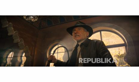 Aktor Harrison Ford berperan sebagai Indiana Jones di film Indiana Jones and The Dial of Destiny