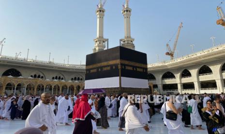 Jamaah haji di Makkah. Jamaah haji wafat meninggal di lokasi berbeda Makkah dan Madinah 