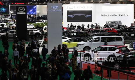 Bangkok International Motor Show 2020 di Bangkok, Thailand, 14 Juli 2020. Acara ini akan dibuka untuk umum mulai 15 Juli hingga 26 Juli 2020 dan akan memamerkan produk-produk dari 27 produsen mobil dan 12 perusahaan sepeda motor.