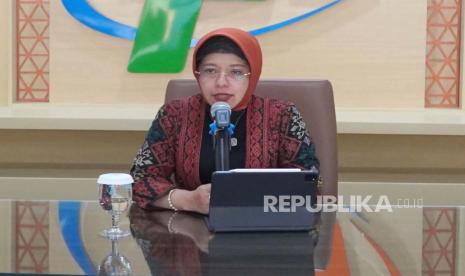 Plt Kepala Badan Pusat Statistik (BPS) Amalia Adininggar Widyasanti dalam rilis berita resmi statistik, Senin (16/10/2023). 