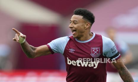 Pemain Manchester United Jesse Lingard saat dipinjamkan ke West Ham United.