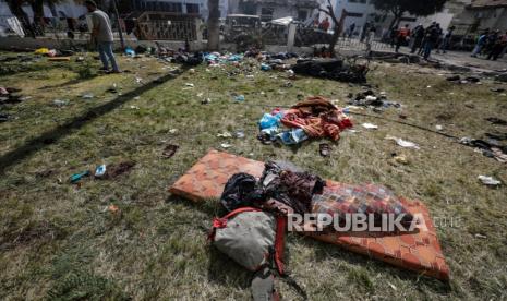 Suasana di rumah sakit Al Ahli di Gaza, 18 Oktober 2023.