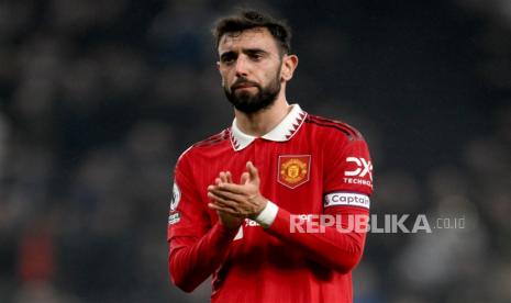 Gelandang Manchester United (MU), Bruno Fernandes.