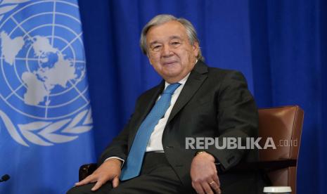 Sekretaris Jenderal Perserikatan Bangsa-Bangsa Antonio Guterres bertemu dengan Presiden Joe Biden selama Sesi ke-77 Majelis Umum Perserikatan Bangsa-Bangsa pada hari Rabu, 21 September 2022, di markas besar PBB.