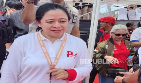 Ketua DPP PDIP Puan Maharani. Soal PDIP memilih koalisi atau oposisi, Ketua DPP PDIP Puan Maharani minta bersabar.