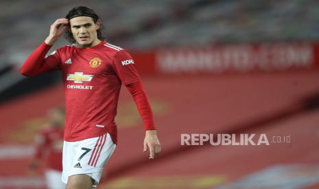 Penyerang Manchester United Edinson Cavani 