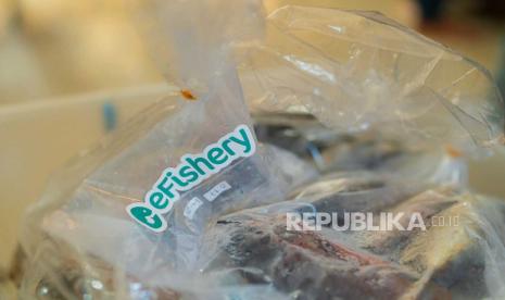 Paket Ikan yang didistribusian 50 kg ikan oleh eFishery Foundation kepada masyarakat prasejahtera di Bratang Tangkis, Surabaya, Beberapa waktu lalu