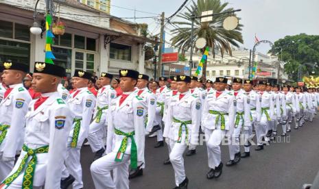 Ilustrasi kirab pancasila.