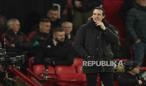 Pelatih Aston Villa Unai Emery. 