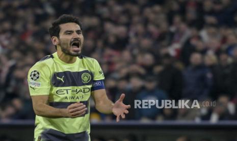 Pemain Manchester City Ilkay Gundogan yang akan pindah ke Barcelona pada musim 2023/2024.