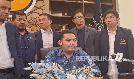 Kepala Badan Pemenangan Pemilu (Bappilu) DPP Partai Nasdem, Prananda Surya Paloh di Nasdem Tower, Gondangdia, Jakarta Pusat, Selasa (28/5/2024). 