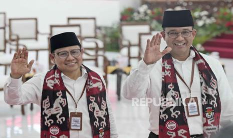 Pasangan capres cawapres Anies Baswedan (kanan) dan Muhaimin Iskandar.