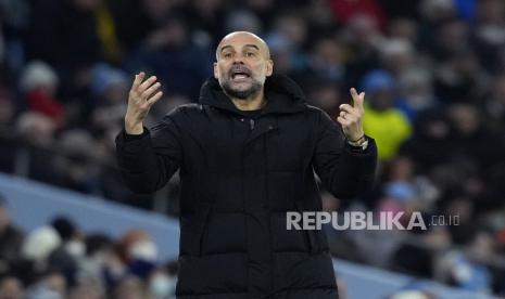 Pelatih Manchester City Josep Guardiola.