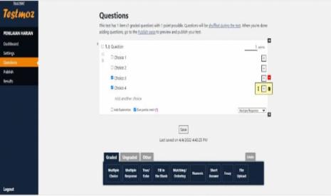 Cara Memasukkan Soal Pilihan Ganda Kompleks  ke Testmoz