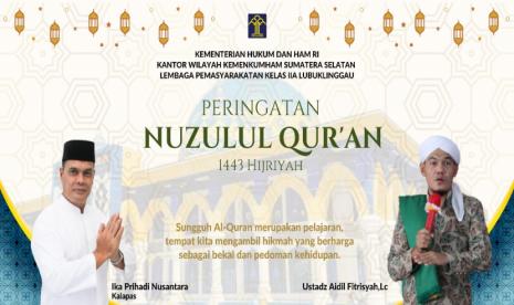 Lapas Lubuklinggau Gelar Peringatan Nuzulul Qur'an 1443 Hijriyah